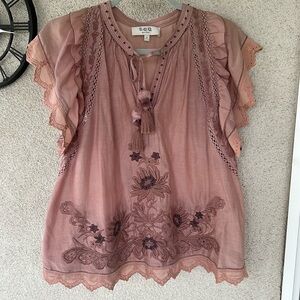 Sea NY embroidered lace blouse